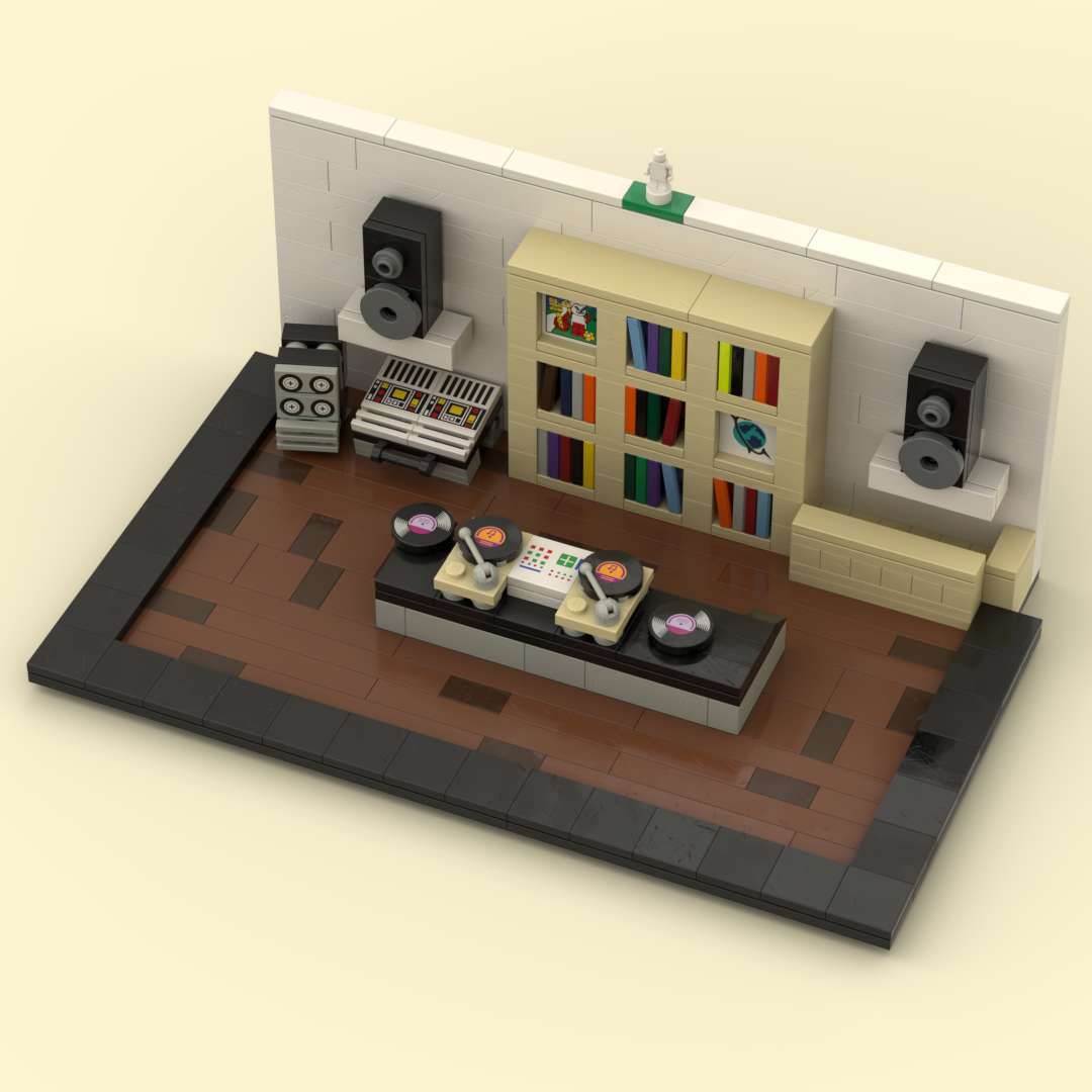 The Piece Junction LEGO MOC – DJ RELLYRELL's Setup & Record Shelves - Instructions Instructions PDF