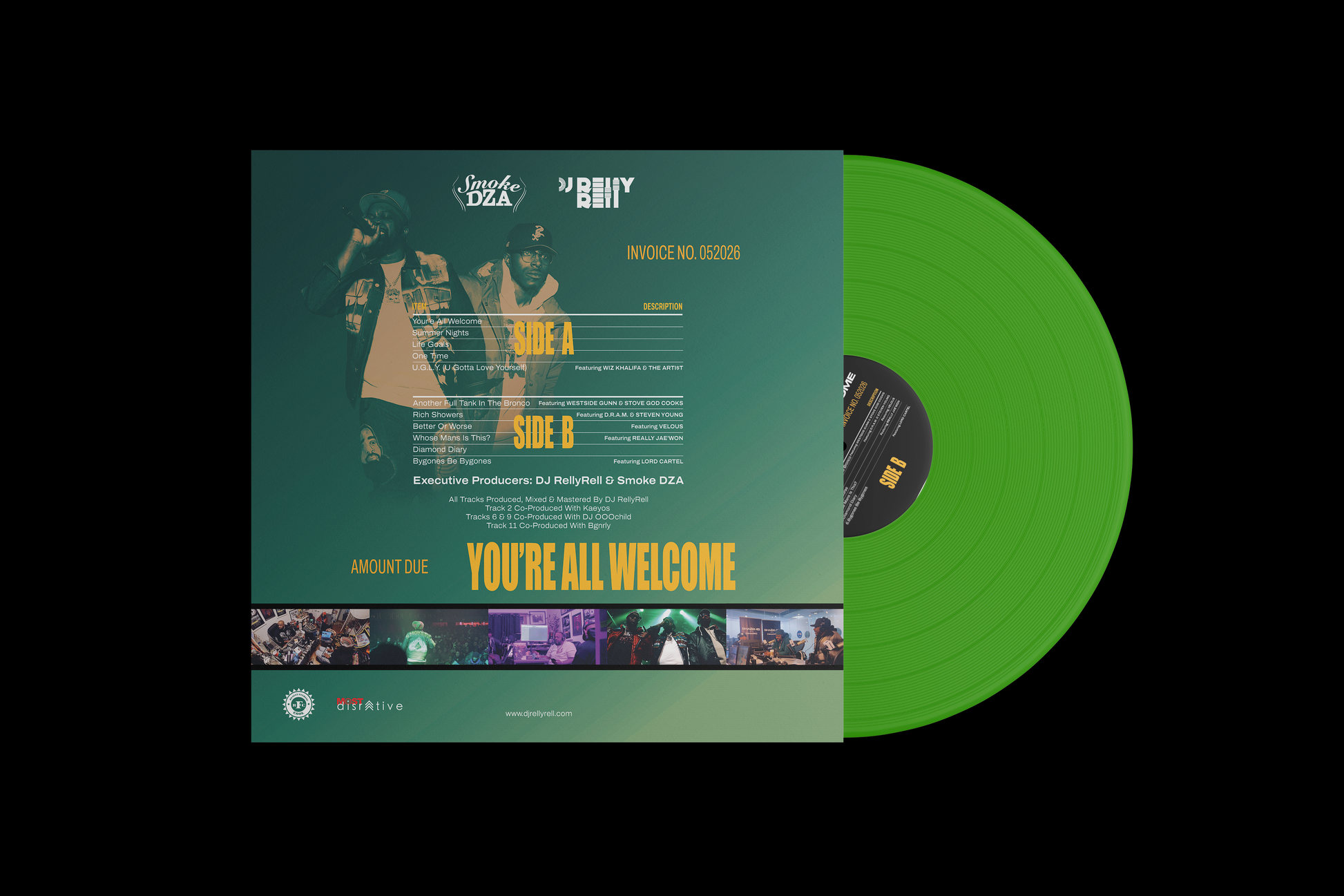 Smoke DZA & DJ RellyRell - You're All Welcome (Deluxe Edition Green Vinyl)